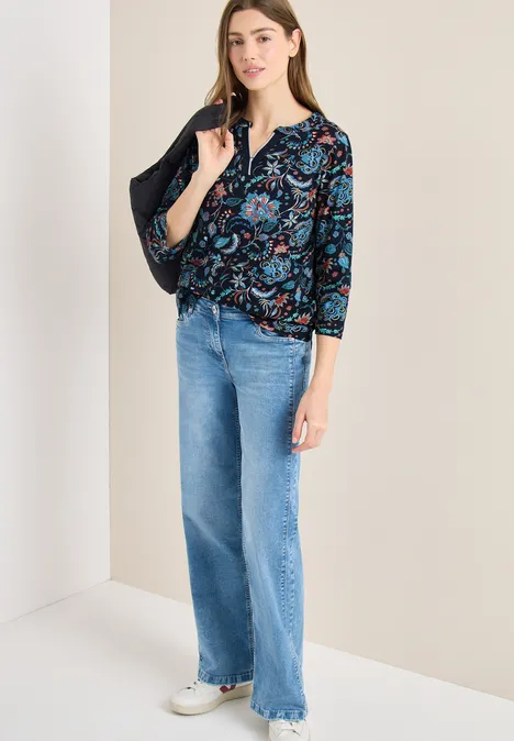 Shirt im Tunika-Look universal blue