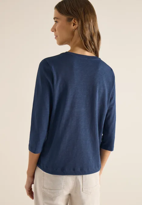 Shirt mit Tunnelzug sporty denim blue