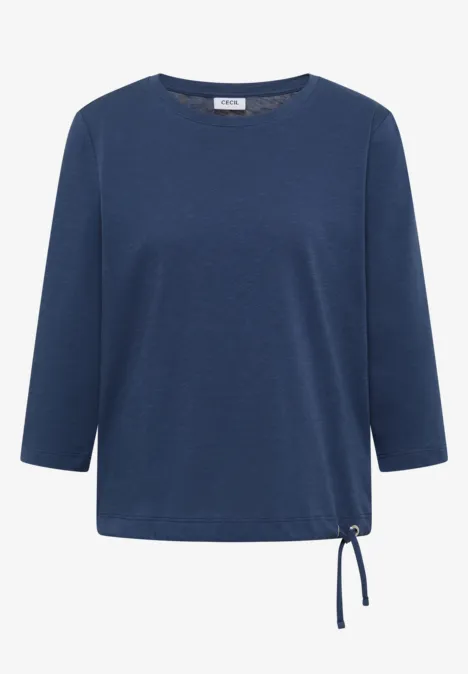 Shirt mit Tunnelzug sporty denim blue