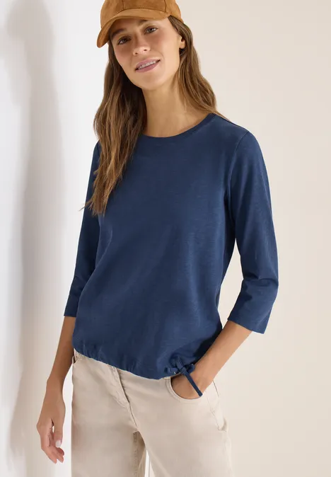 Shirt mit Tunnelzug sporty denim blue