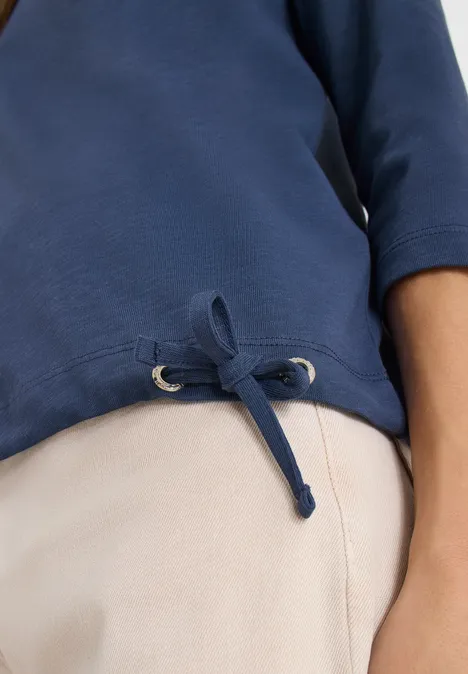 Shirt mit Tunnelzug sporty denim blue