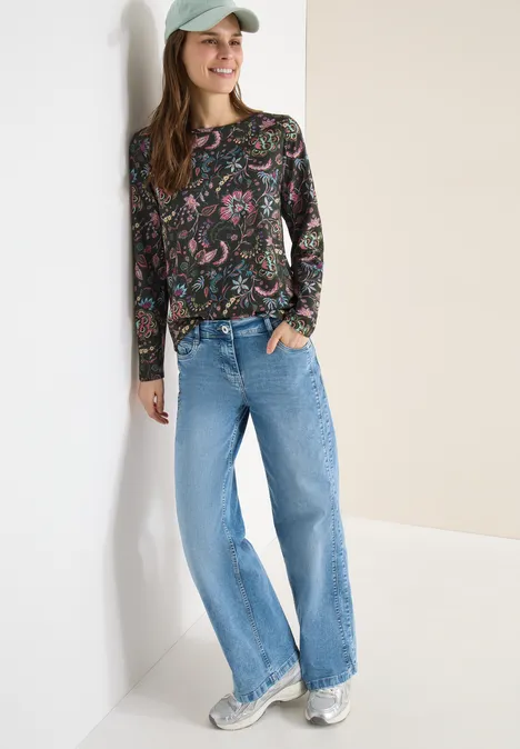 Gemustertes Shirt raw khaki