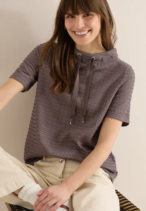 T-shirt deux tons macchiato brown