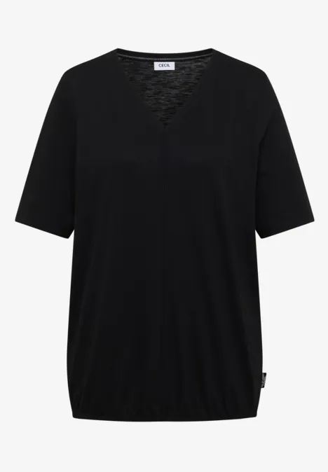 T-shirt au look tunique Black