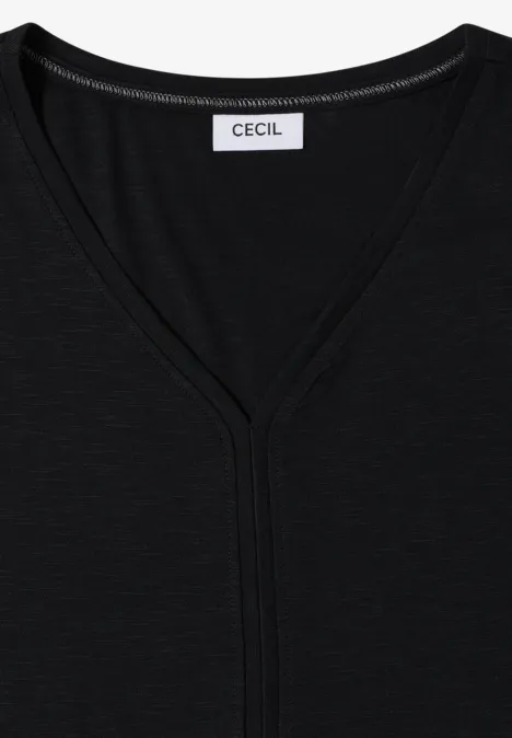 T-shirt au look tunique Black