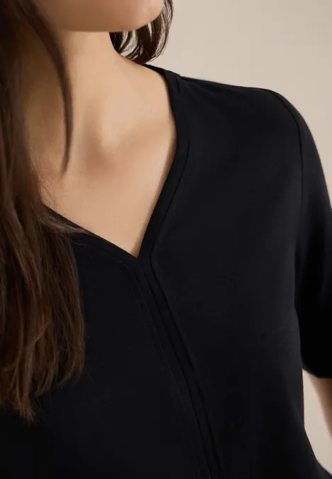 T-shirt au look tunique Black