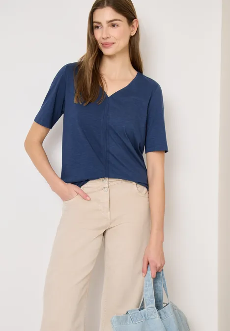 T-shirt au look tunique sporty denim blue