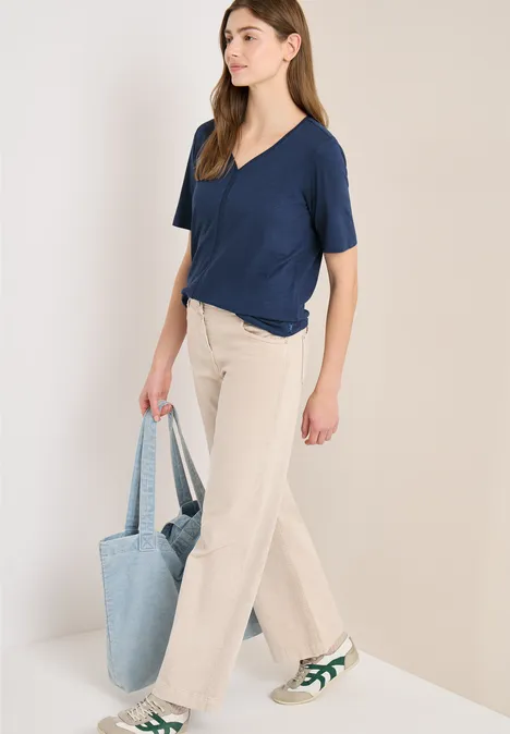 T-shirt au look tunique sporty denim blue