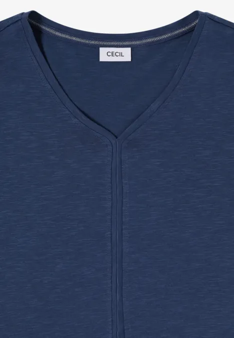 T-shirt au look tunique sporty denim blue