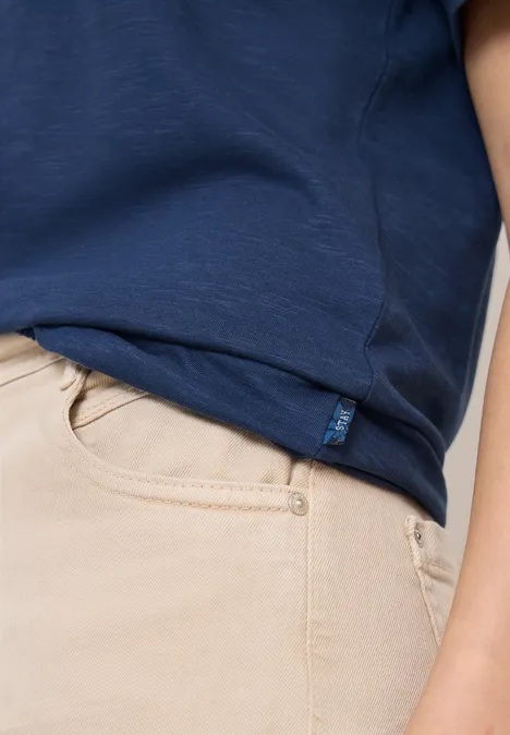 T-shirt au look tunique sporty denim blue