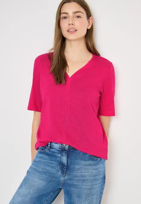 T-shirt au look tunique beetroot pink