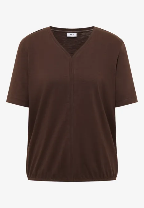 T-shirt au look tunique macchiato brown