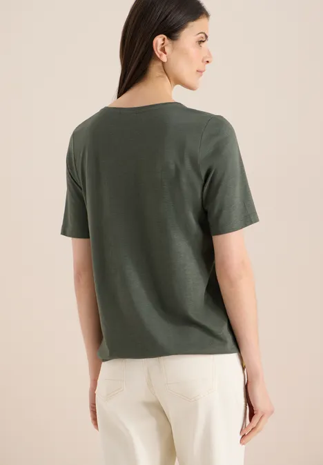 T-shirt au look tunique khaki
