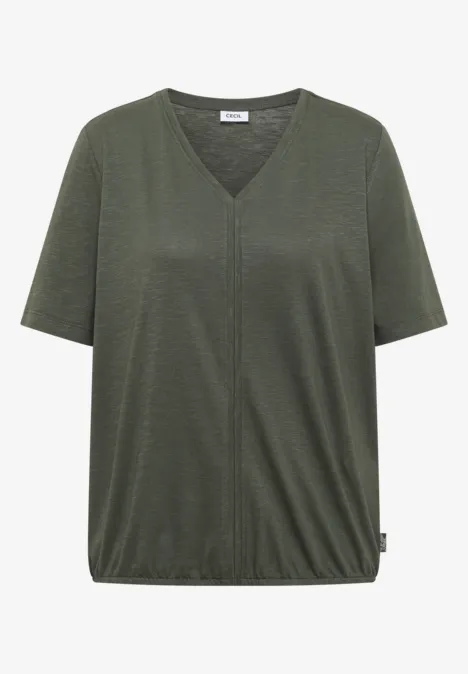 T-shirt au look tunique khaki