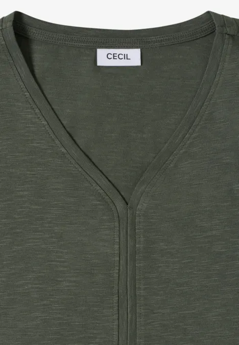 T-shirt au look tunique khaki