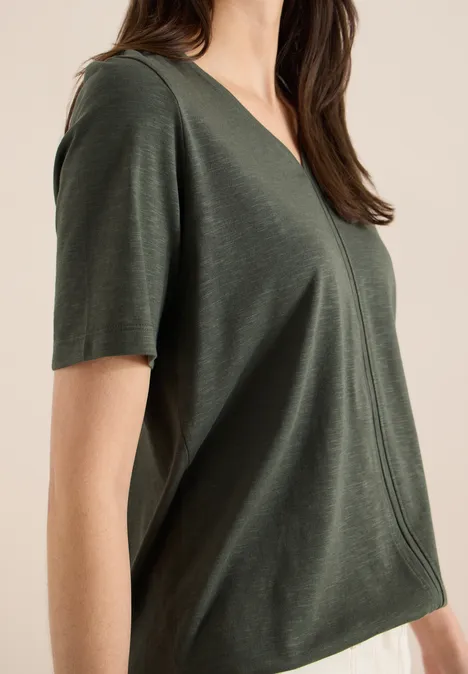 T-shirt au look tunique khaki