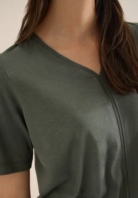 T-shirt au look tunique khaki