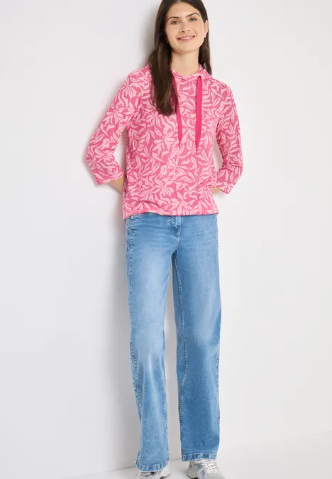 T-shirt à capuche Two-Tone beetroot pink