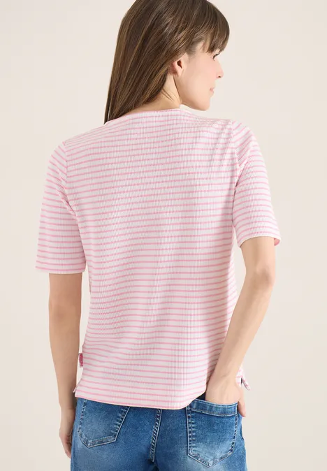 T-Shirt mit gerundetem V-Ausschnitt light blush rose T-Shirt mit gerundetem V-Ausschnitt light blush rose