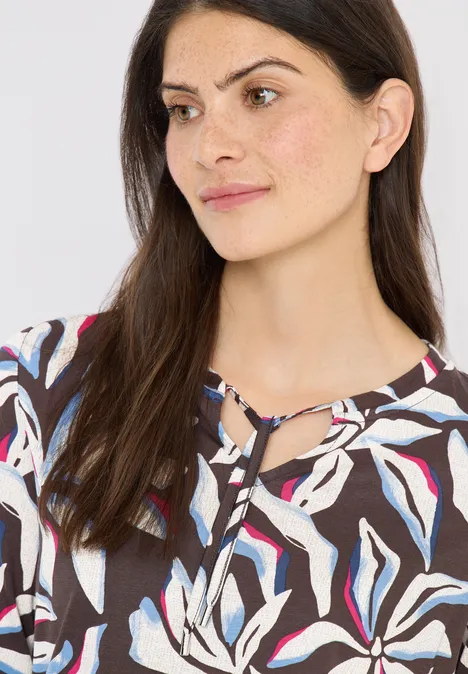 T-shirt au look tunique macchiato brown