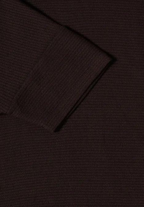 T-Shirt mit Kapuze und Struktur macchiato brown