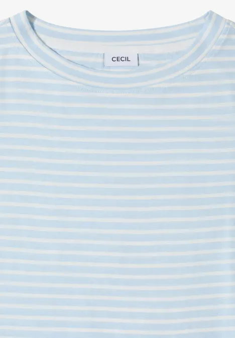 Kurzarm T-Shirt mit elastischem Saum light sky blue Kurzarm T-Shirt mit elastischem Saum light sky blue