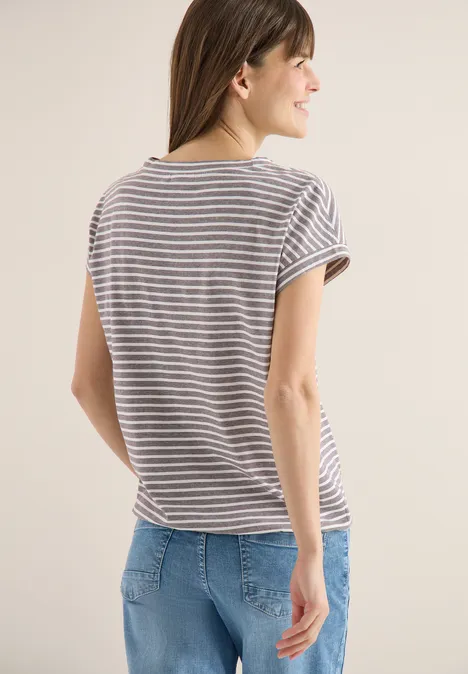 T-shirt à rayures macchiato brown