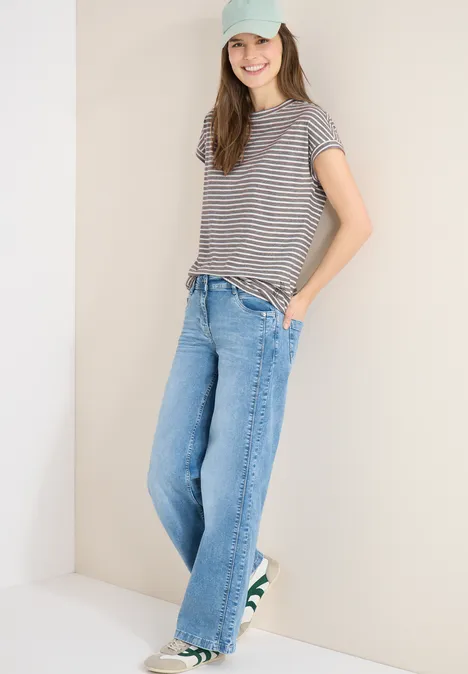 T-shirt à rayures macchiato brown