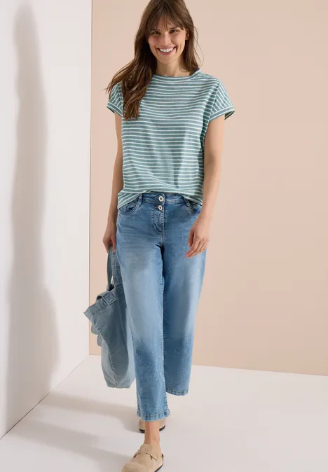 Kurzarm T-Shirt mit elastischem Saum jungle green Kurzarm T-Shirt mit elastischem Saum jungle green