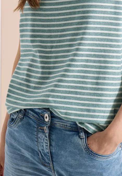 Kurzarm T-Shirt mit elastischem Saum jungle green Kurzarm T-Shirt mit elastischem Saum jungle green