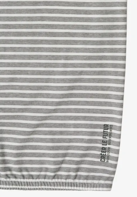 Kurzarm T-Shirt mit elastischem Saum khaki