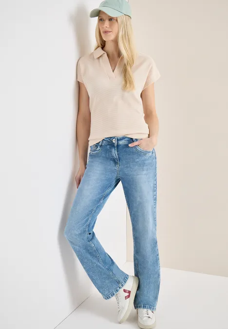 Koszulka Polo w dwóch kolorach pearl beige Koszulka Polo w dwóch kolorach pearl beige