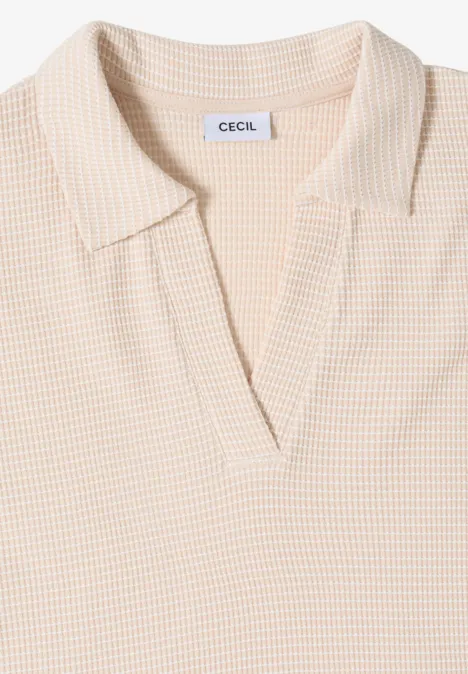 Koszulka Polo w dwóch kolorach pearl beige Koszulka Polo w dwóch kolorach pearl beige