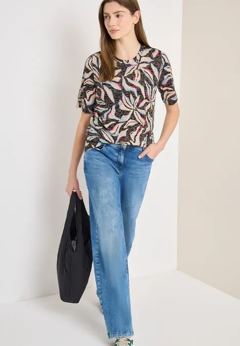 T-shirt avec impression macchiato brown