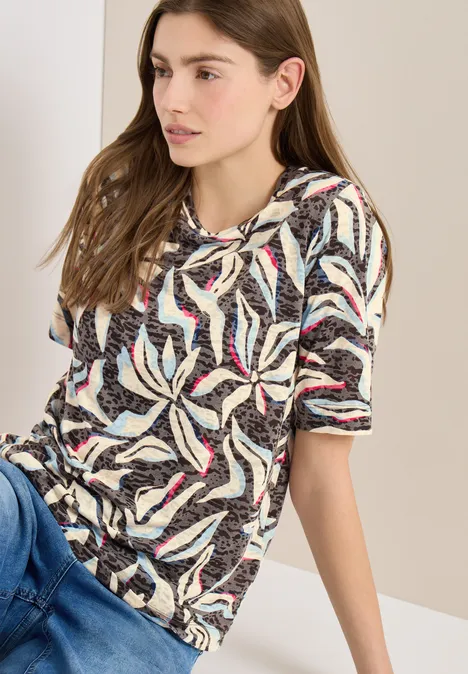 T-shirt avec impression macchiato brown