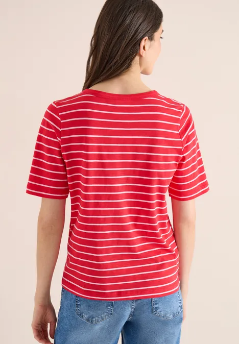 Koszulka w paski glazed apple red