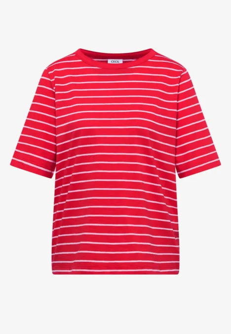Koszulka w paski glazed apple red
