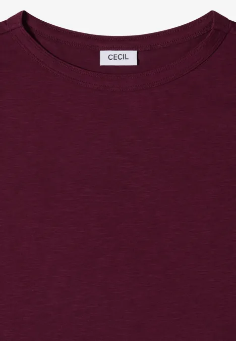 T-shirt en couleur unie sweet grape red