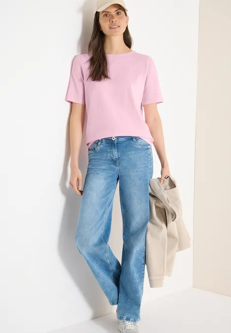 T-shirt en couleur unie light blush rose