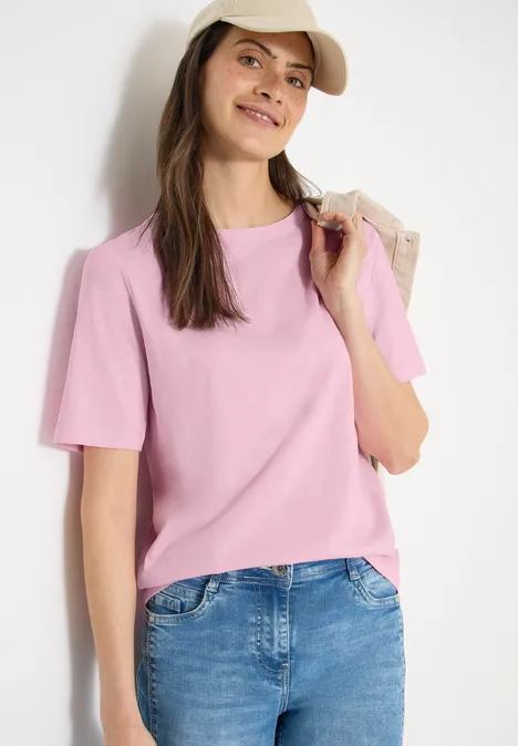 T-shirt en couleur unie light blush rose