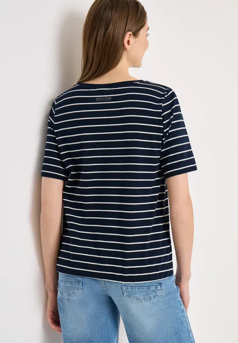 T-Shirt mit Schmuckstein Wording universal blue