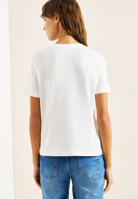 T-shirt avec impression sur le devant vanilla white