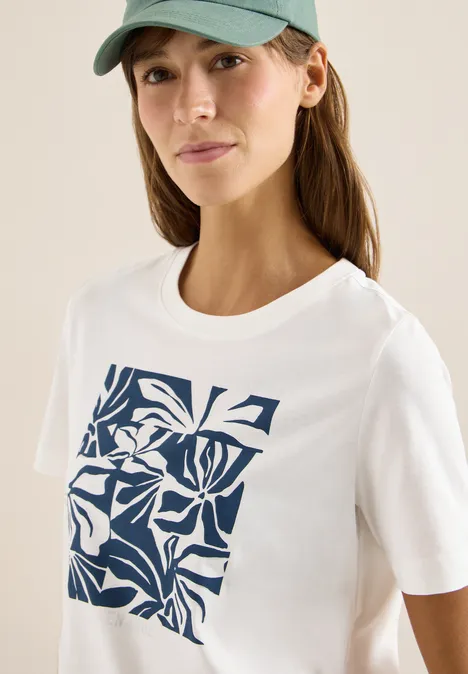 T-shirt avec impression sur le devant vanilla white