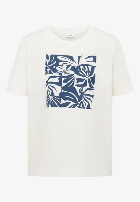 T-shirt avec impression sur le devant vanilla white