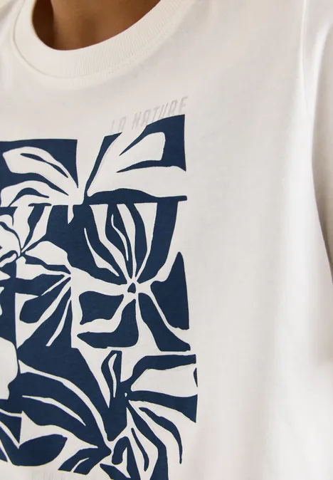 T-shirt avec impression sur le devant vanilla white