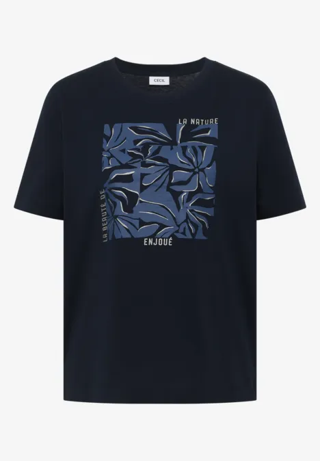 T-shirt avec impression sur le devant universal blue