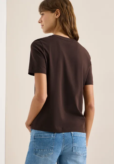 T-shirt avec impression sur le devant macchiato brown