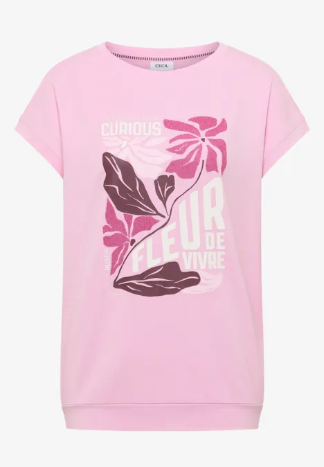 T-shirt avec impression sur le devant light blush rose