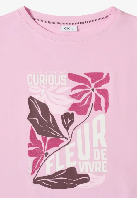 T-shirt avec impression sur le devant light blush rose