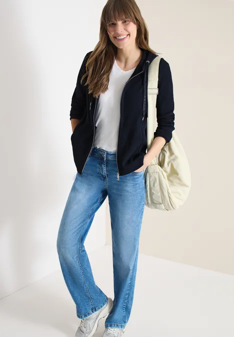 Jas met lange mouwen, capuchon en zakken universal blue Jas met lange mouwen, capuchon en zakken universal blue